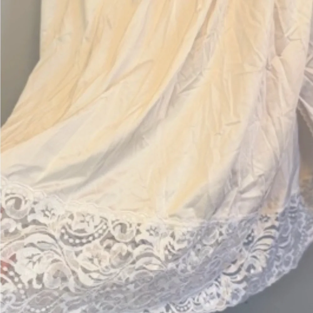Vanity Fair Cream Maxi Slip Skirt